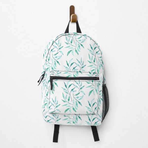 Item preview, Watercolor Blue Green Turquoise Leaf Leaves Sticker designed and sold by Madeline Hollar.