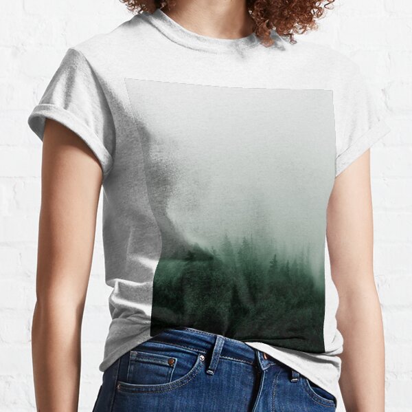 Misty Mountain Forest in the Rain Classic T-Shirt