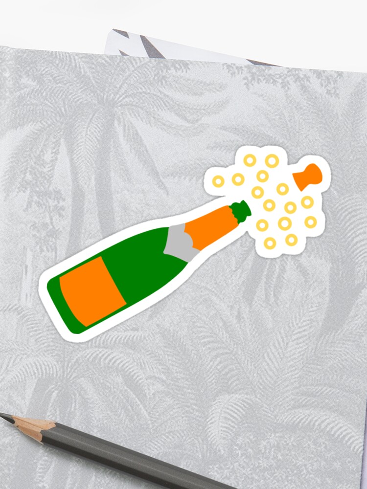 Champagne Bottle And Popping Cork Sticker By Sweetsixty Redbubble