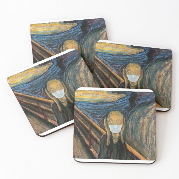 Item preview, The scream artwork with mouthmask designed and sold by BrentVergote.