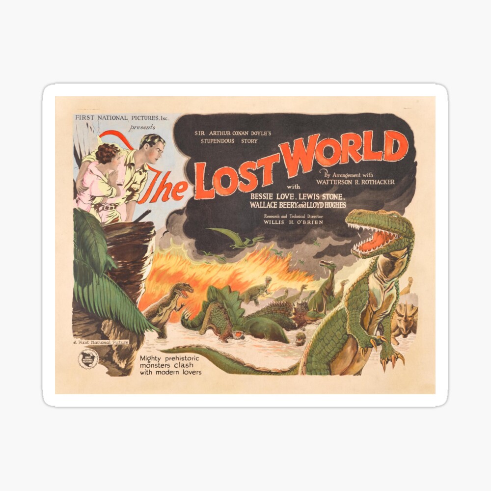 The Lost World 1925 Vintage Movie Print Poster By Tmcg Prints Redbubble