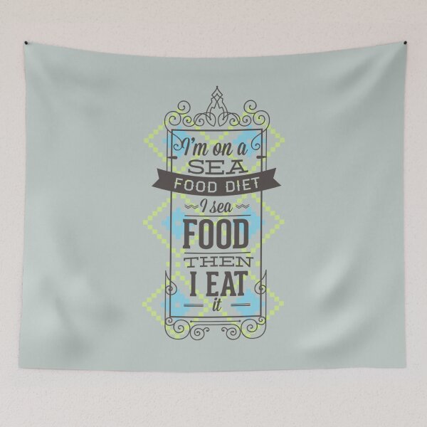 Item preview, I'm on a sea food diet I see food then I eat it - Funny seafood lover Gift designed and sold by Teenation9.