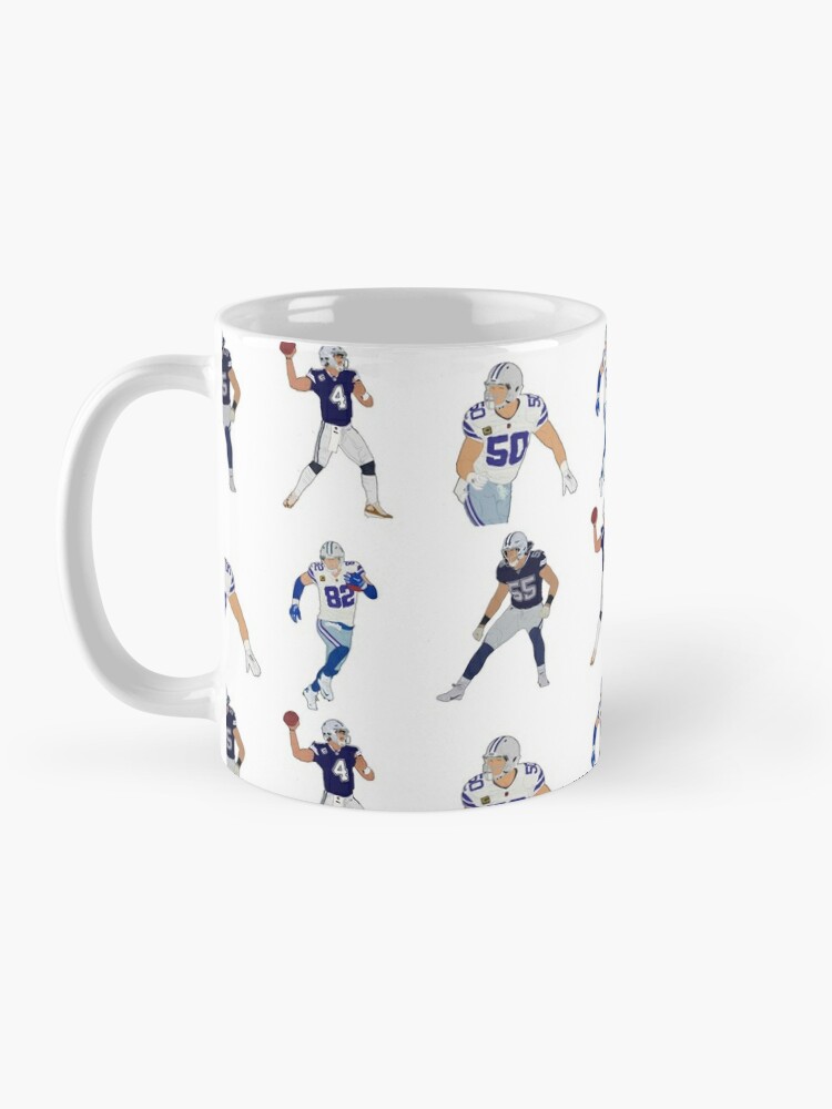 Dallas Cowboys White glossy mug