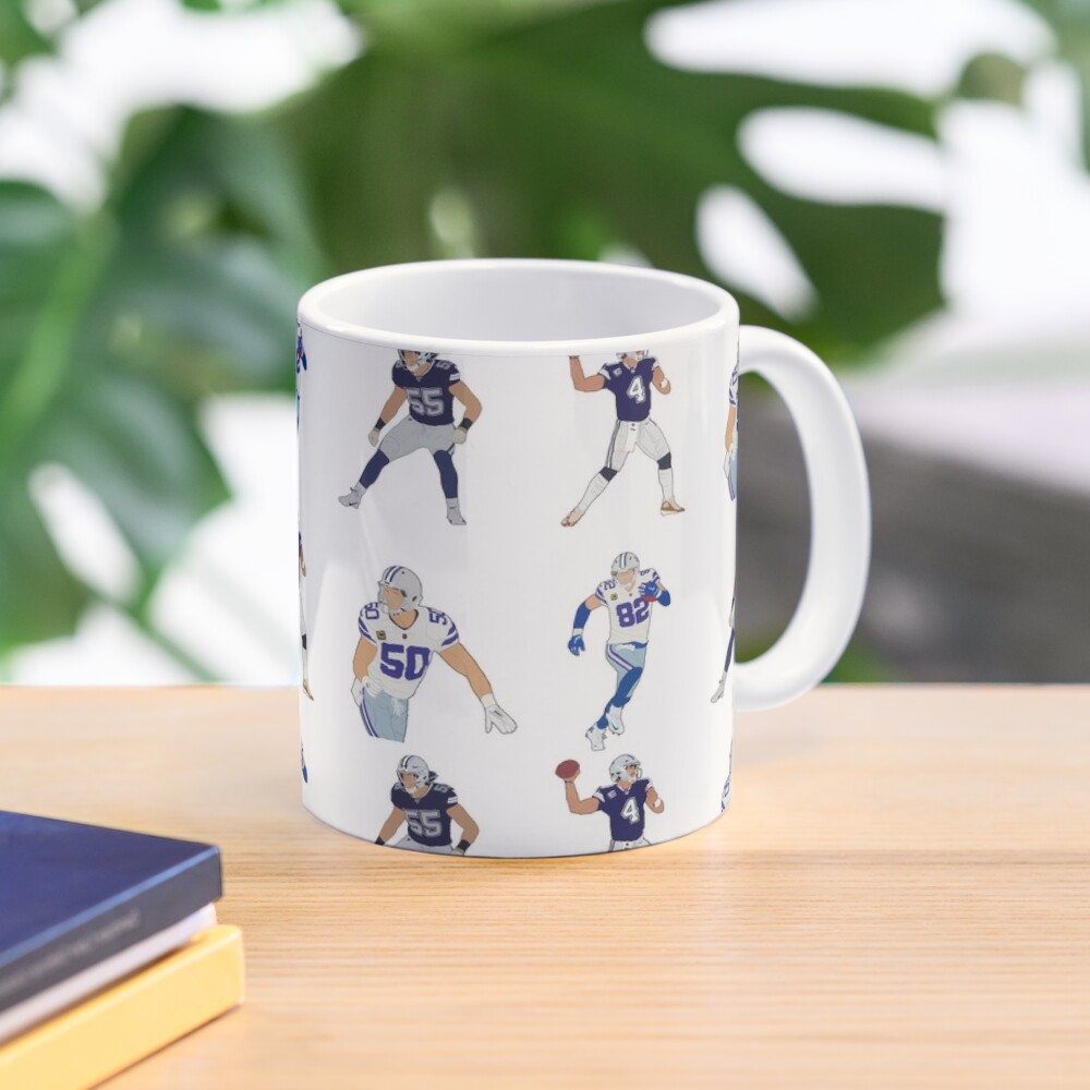 Dallas Cowboys White glossy mug