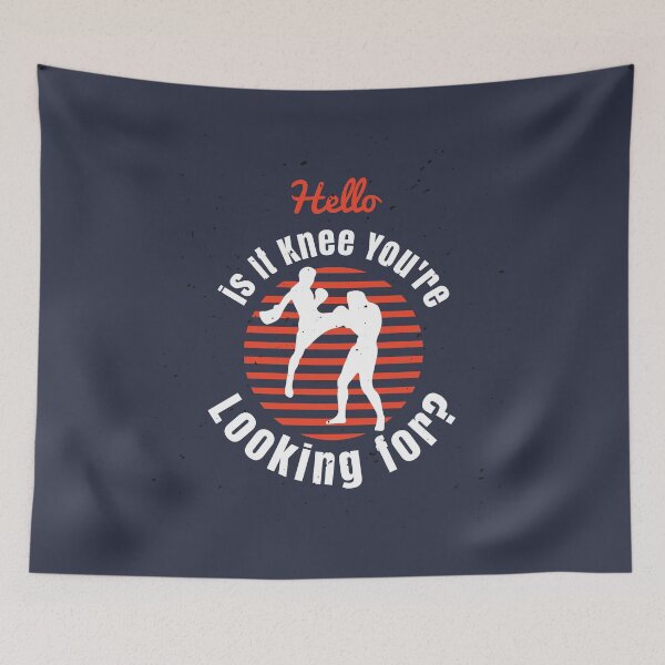 Item preview, Muay Thai Hello is It Knee You're Looking for - Funny Thailand Boxing designed and sold by shop4fun.