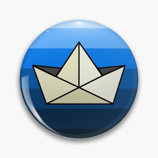 Item preview, Origami paper boat at sea waves designed and sold by PeppaThePenguin.