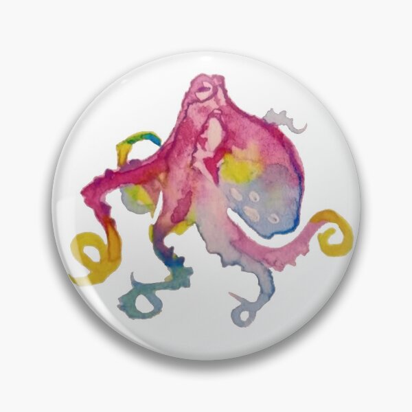 Pansexual Watercolor Octo Pin
