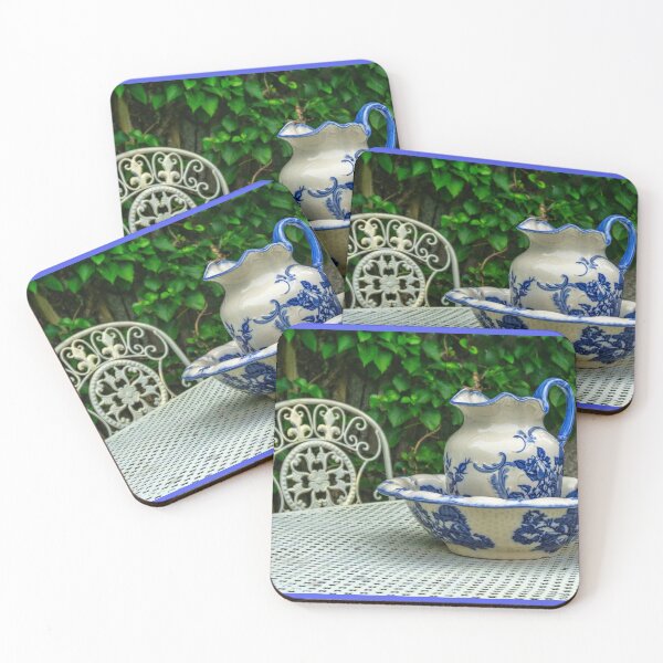 Item preview, Blue White Vintage Washing Basin And Water Jug  designed and sold by Artification.