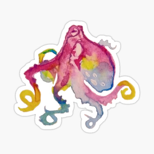 Item preview, Pansexual Watercolor Octo  designed and sold by QuietChiaro.