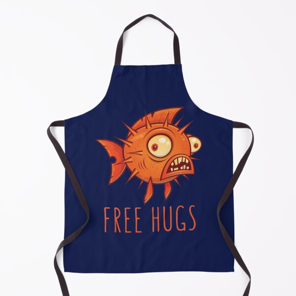 Item preview, Free Hugs Cartoon Blowfish designed and sold by fizzgig.