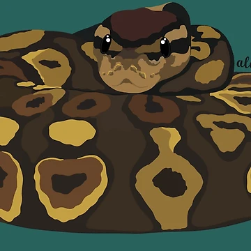 Artwork thumbnail, Royal Python(Python regius) by Alawstrations