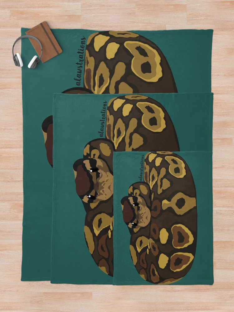 Thumbnail 5 of 6, Throw Blanket, Royal Python(Python regius) designed and sold by Alawstrations.