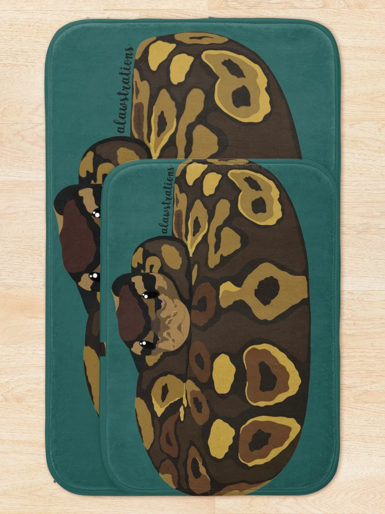 Thumbnail 5 of 6, Bath Mat, Royal Python(Python regius) designed and sold by Alawstrations.