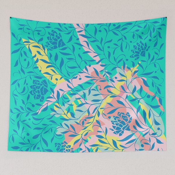 Item preview, Flower Walk Biscay Green designed and sold by Cristina Jucan.