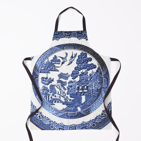 Blue Willow China Apron