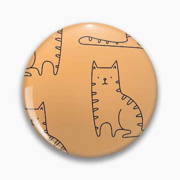 Item preview, Cute cat pattern - cats with yellow stripes designed and sold by KiwiBrush.