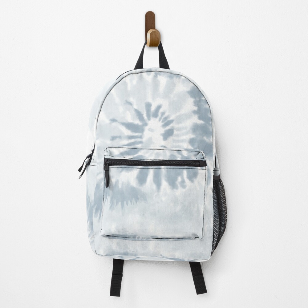 Discover Trendy Pale Blue Swirl Tie Dye Pattern Backpack