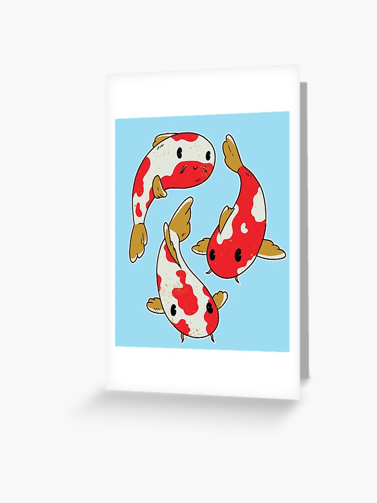 Funny Koi Fishes Cartoon Design Funny Koi Fishes Cartoon Design