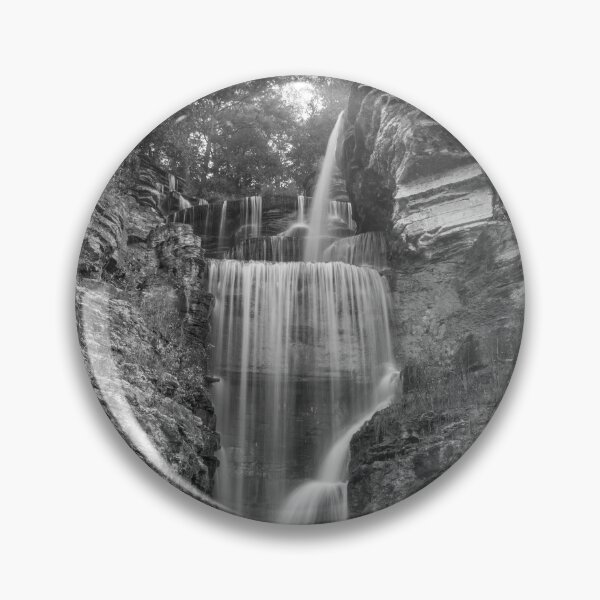 Item preview, Indian Cliff Falls Grayscale designed and sold by mljdwhite.