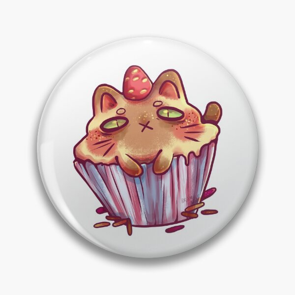 Item preview, Derpy cute cupcake roasted marshmallow cat designed and sold by Brambleberry.