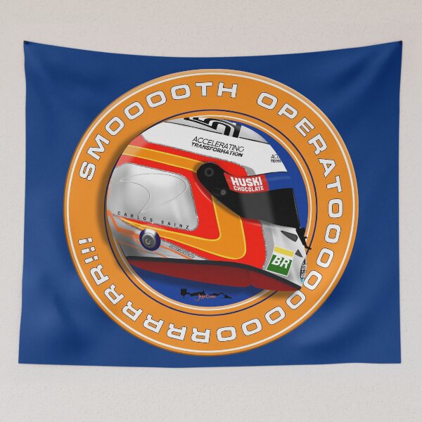 Item preview, Carlos Sainz - 2019 Late Helmet ( Chrome ) Smooth Operator designed and sold by JageOwen.