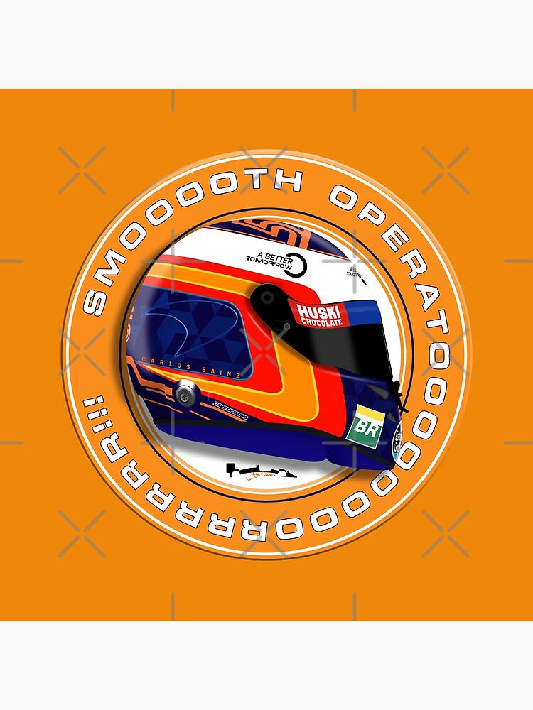 "Carlos Sainz - 2019 Helmet - Smooth Operator" Art Print by JageOwen