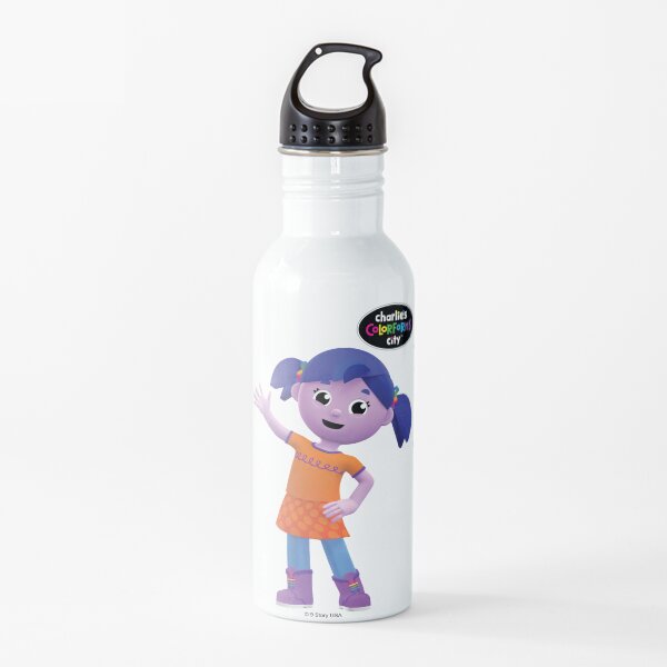Charlie's Colorforms City - Violet Waving Water Bottle