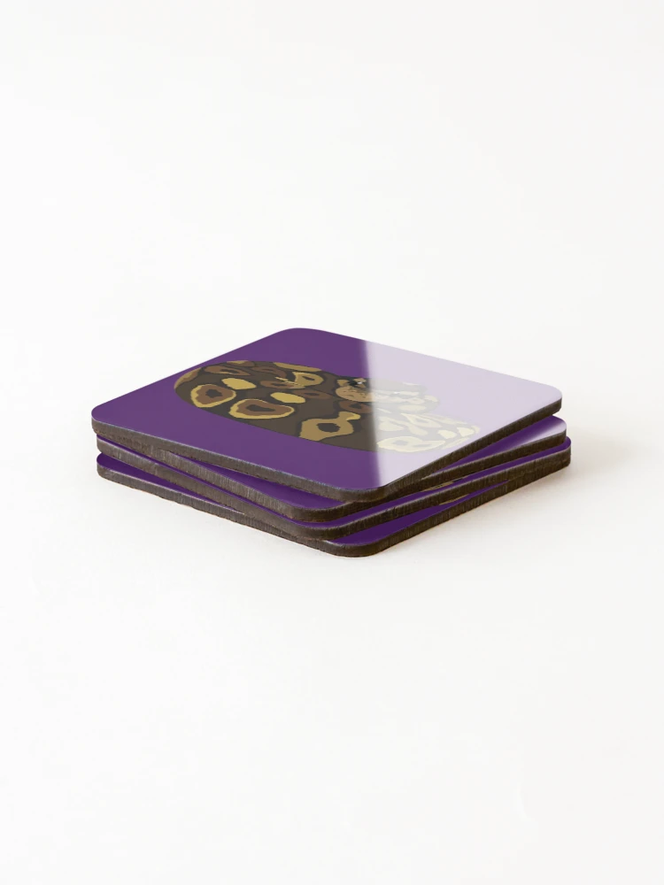 Thumbnail 4 of 5, Coasters (Set of 4), Royal Python(Python regius) designed and sold by Alawstrations.