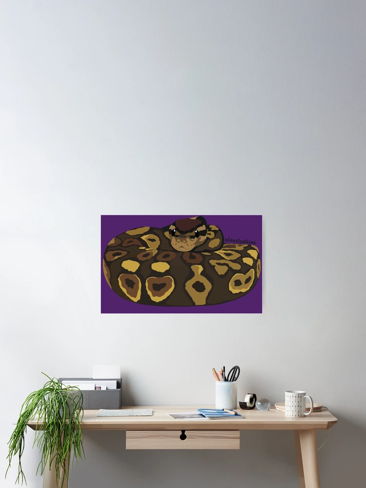 Thumbnail 2 of 3, Poster, Royal Python(Python regius) designed and sold by Alawstrations.