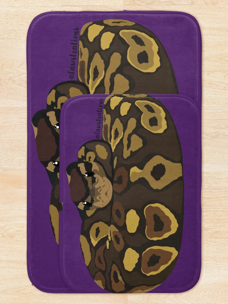 Thumbnail 5 of 6, Bath Mat, Royal Python(Python regius) designed and sold by Alawstrations.