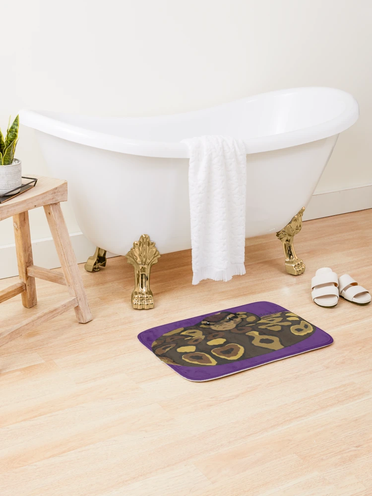 Thumbnail 2 of 6, Bath Mat, Royal Python(Python regius) designed and sold by Alawstrations.