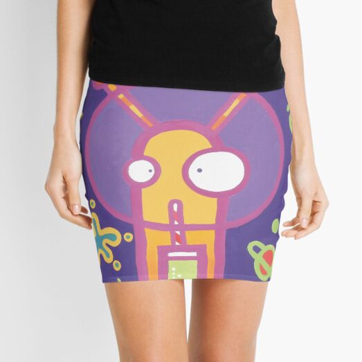 Space Alien Worm Juice Mini Skirt