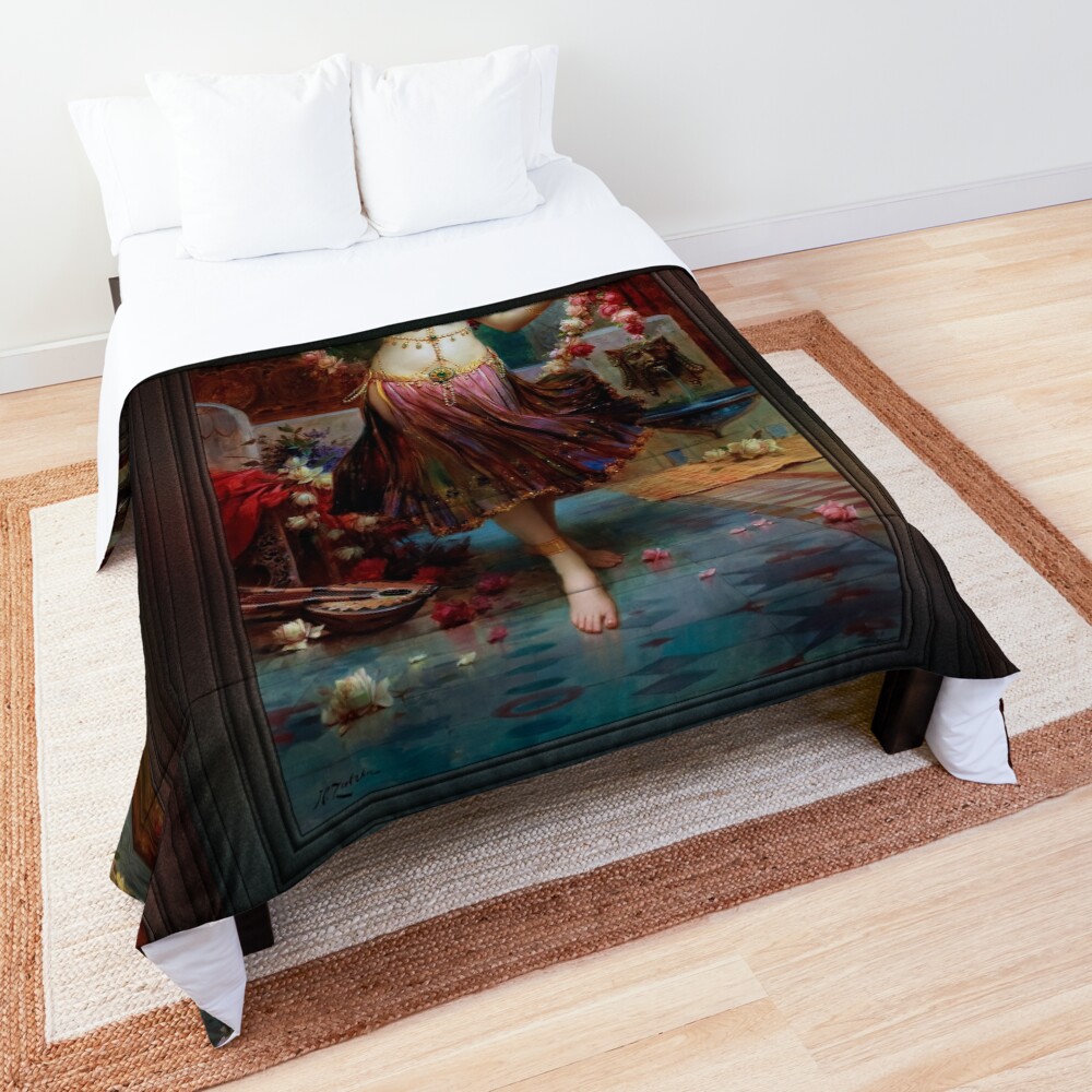 The Belly Dancer by Hans Zatzka Old Masters Classical Fine Art Reproduction Comforter