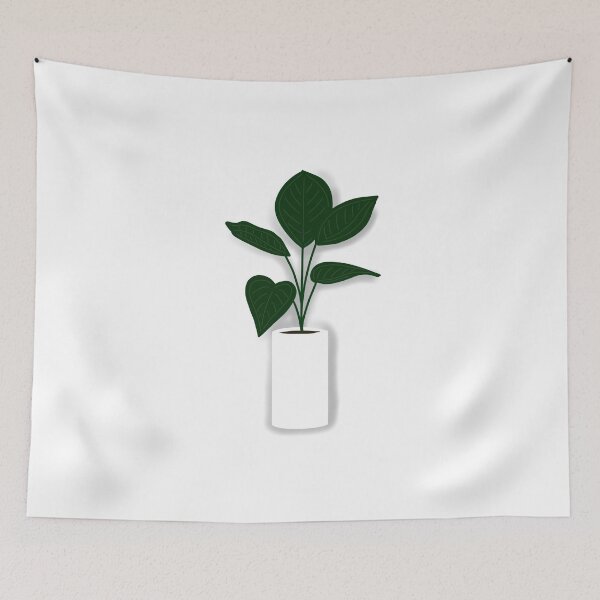 Item preview, Tall House Plant in White Vase designed and sold by Cafecreativity.