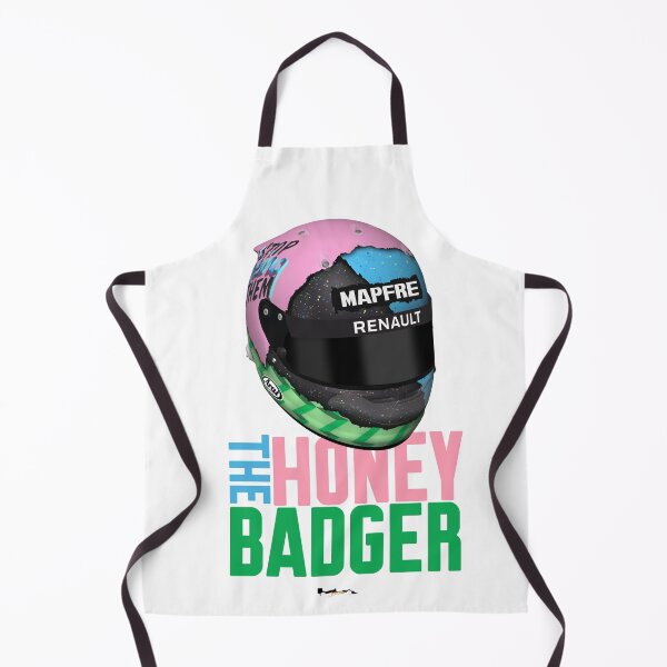 Item preview, Daniel Ricciardo - 2019 Helmet 3/4 angle - The Honey Badger designed and sold by JageOwen.