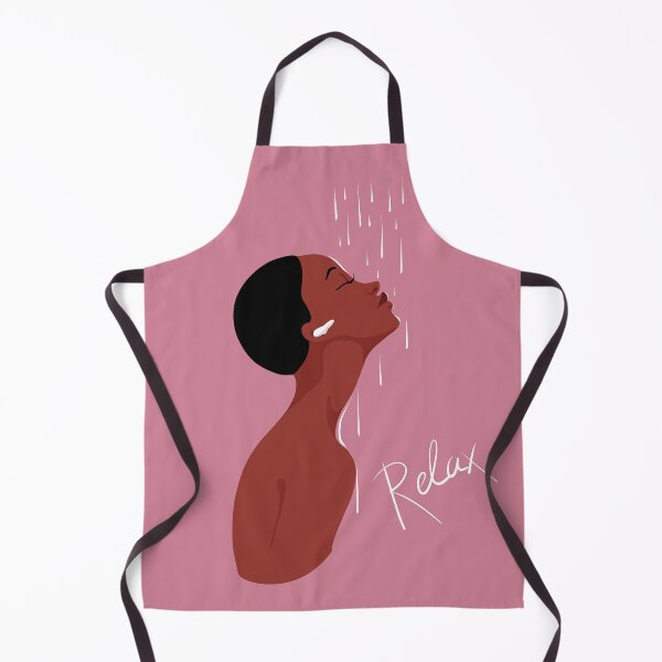 Item preview, African girl in profile, listening to music on headphones in the rain. Relaxation and meditation. designed and sold by Mankaanna.