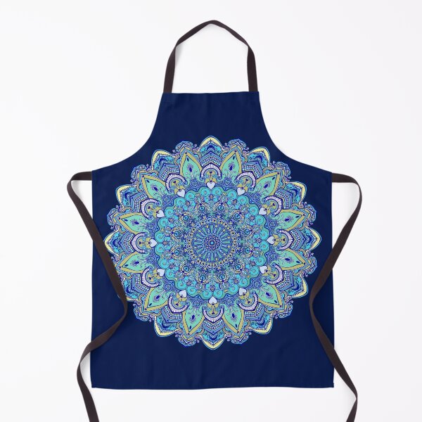 Item preview, Blue and green mandala designed and sold by MandalaFlowerArt.