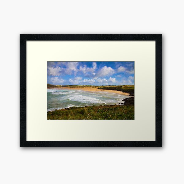 Item preview, Crantock Bay and Beach North Cornwall illustration designed and sold by acceleratorhams.