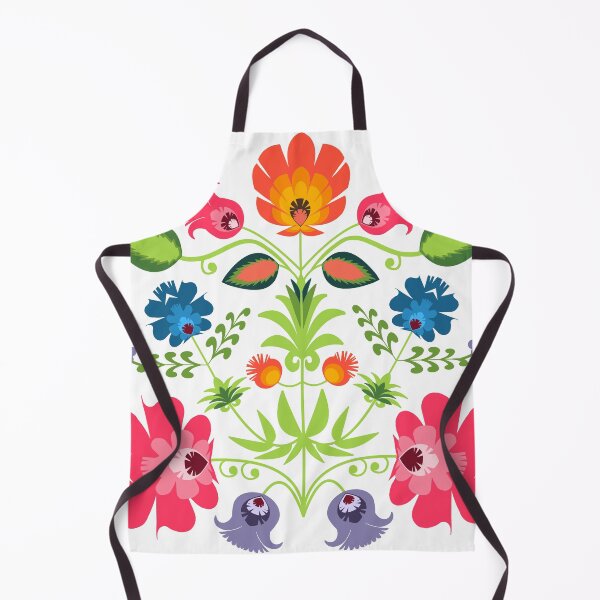 Item preview, Polish Folk Flowers on White designed and sold by Bethany Gustafson.