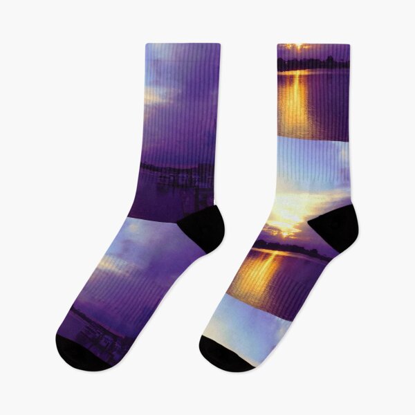 Item preview, Sunset over the DC Wharf designed and sold by ZheZhesBoutique.