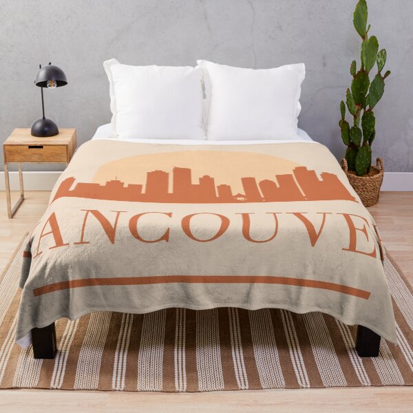 Artikelvorschau, VANCOUVER CANADA CITY SUN SKYLINE EARTH TONES entworfen und verkauft von deificusArt.