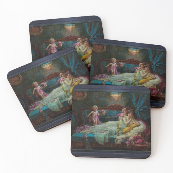 Item preview, Messengers Of Love by Hans Zatzka Classical Fine Art Old Masters Reproduction designed and sold by Xzendor7 Digital Art Creations.
