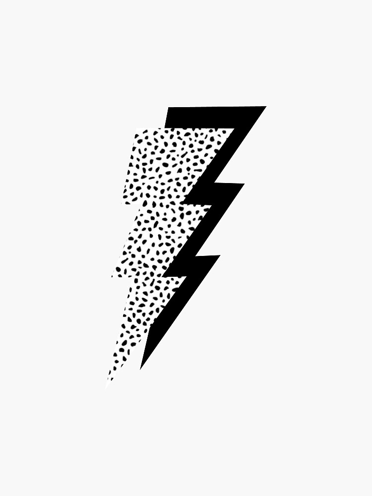 "Black lightning bolt" Sticker for Sale by sophmari Redbubble