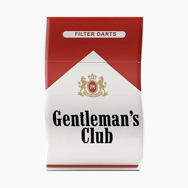 the Gentleman’s Club Filter Darts Poster
