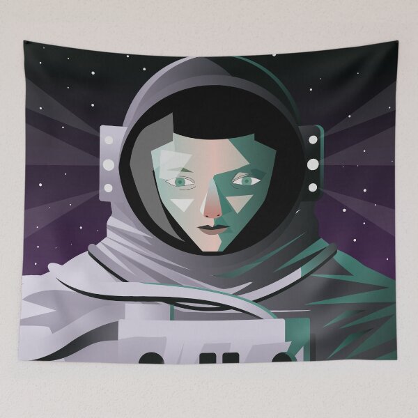 Item preview, astronaut in spacesuit floating in space designed and sold by matintheworld ( delcarmat ).