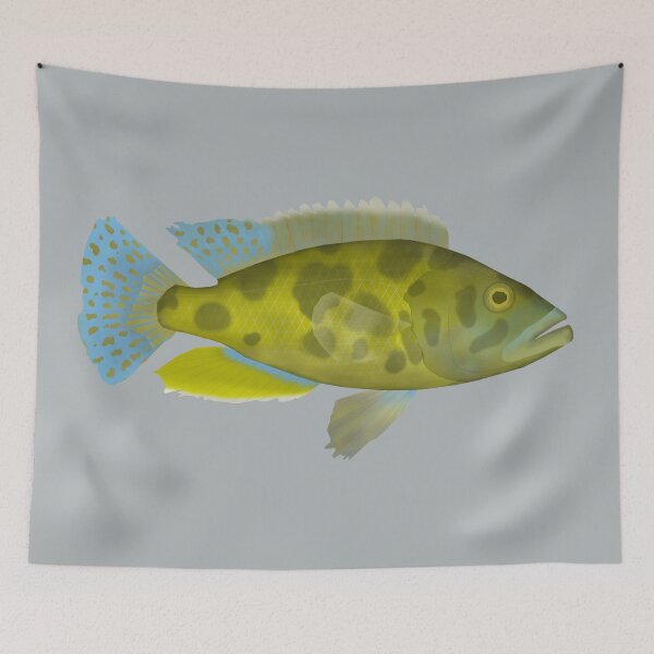 Artikelvorschau, Livingstons Buntbarsch entworfen und verkauft von fishfolkart.