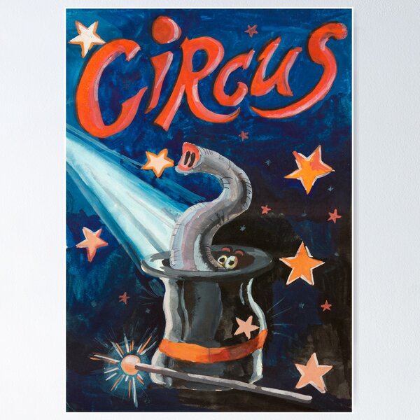 Item preview, Circus Funny Illusion Poster designed and sold by kirilart.