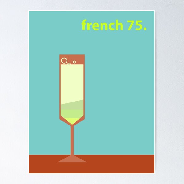 Item preview, Retro Cocktail Print - French 75 designed and sold by Totally-rad.