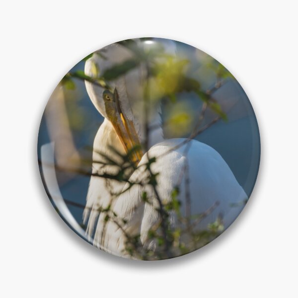 Item preview, Egret Grooming Behind The Bush designed and sold by mljdwhite.