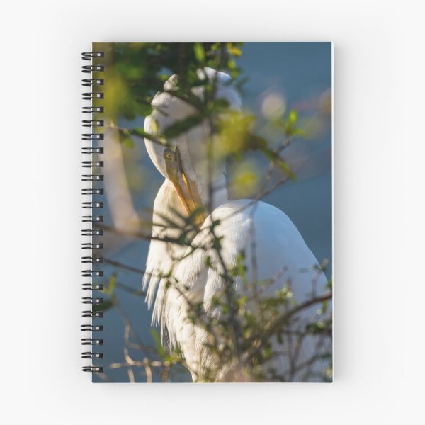 Item preview, Egret Grooming Behind The Bush designed and sold by mljdwhite.